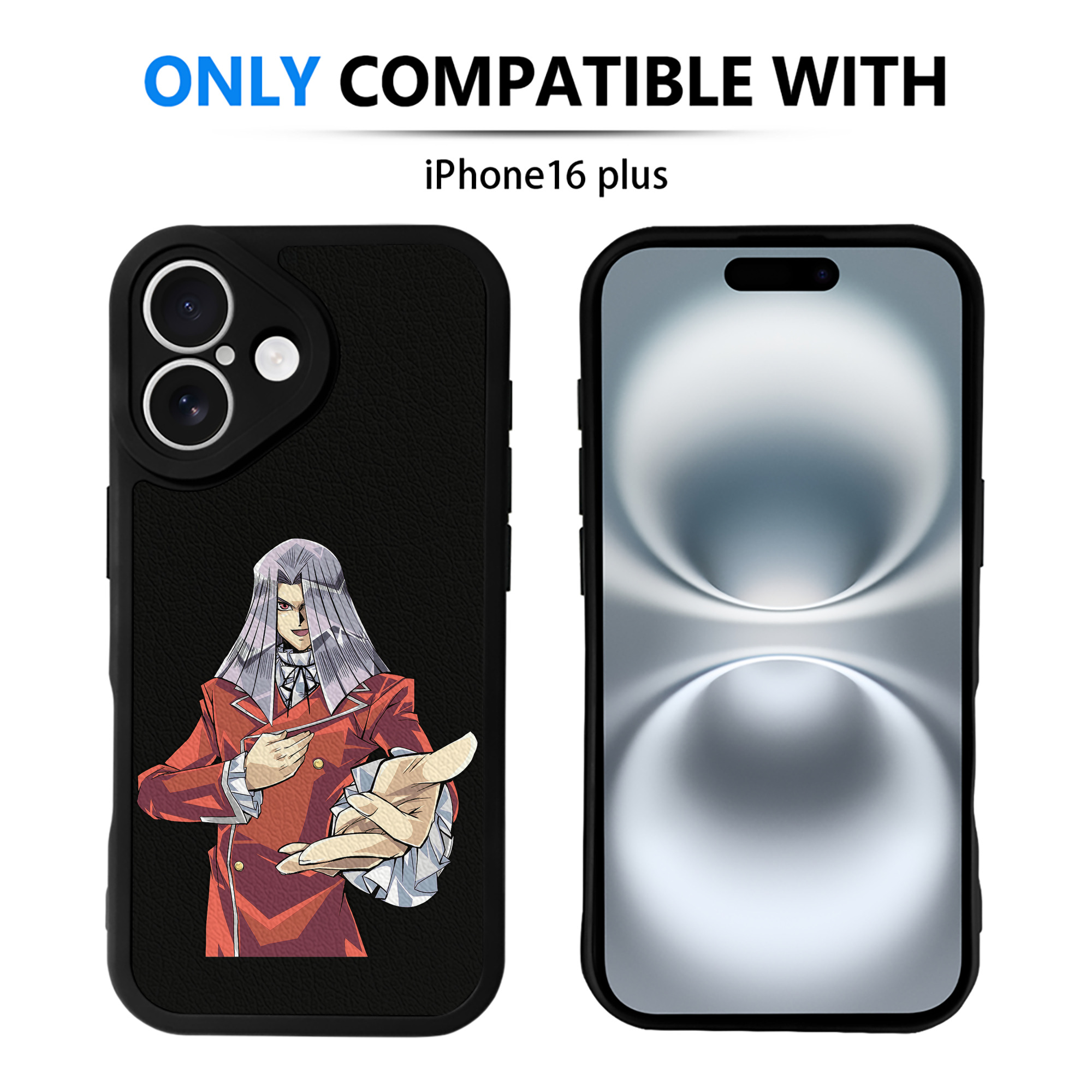 （画像用） 遊☆戯☆王 Yu-Gi-Oh! 【iPhone 16シリーズ対応】シリコンスマホケース（レザー調） 材質：シリコン